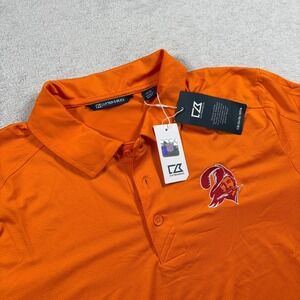 Cutter & Buck NFL Tampa Bay Buccaneers Football Shirt Mens Medium Orange Sports